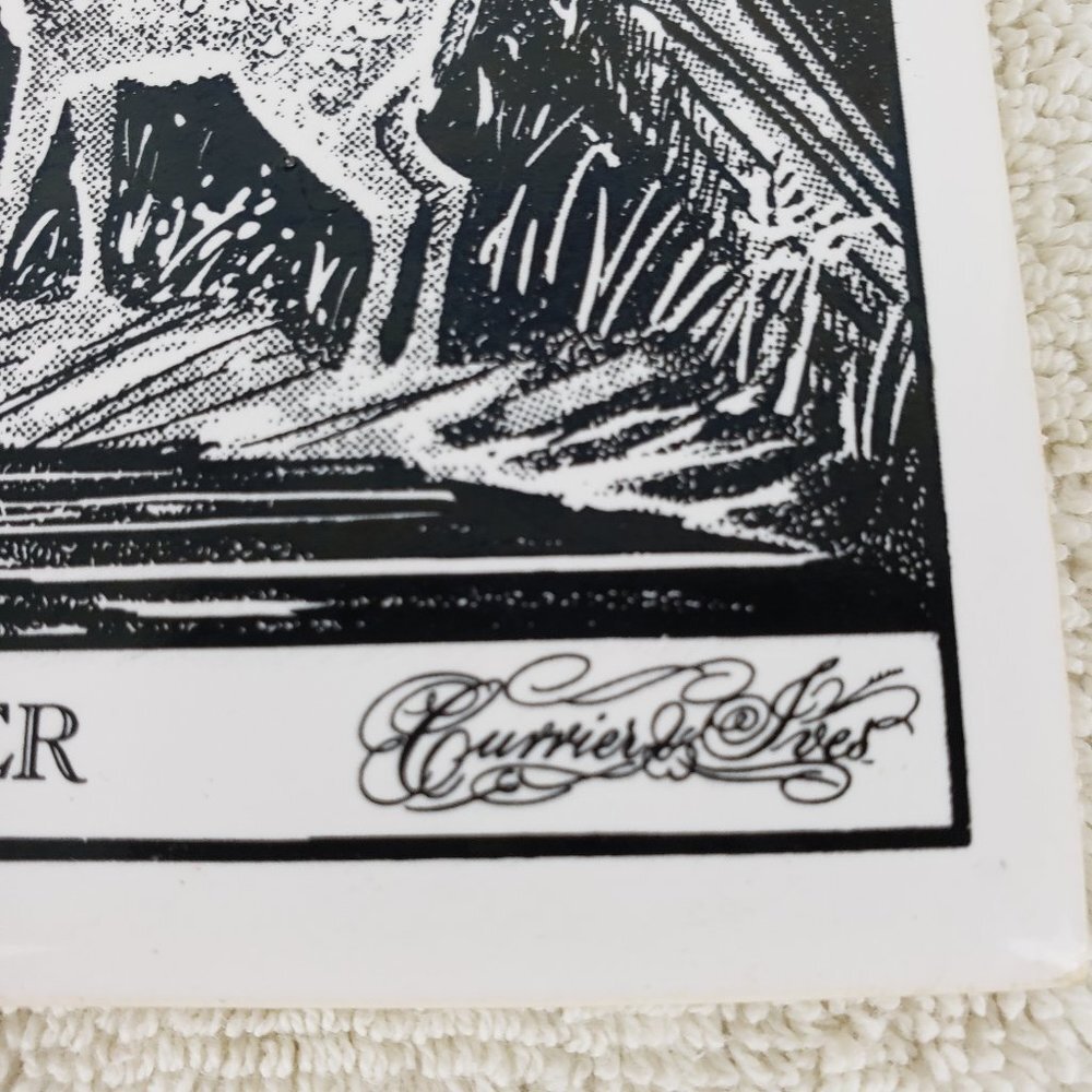 Currier & Ives Home of the Deer Decorative Tile - Picture 3 of 4